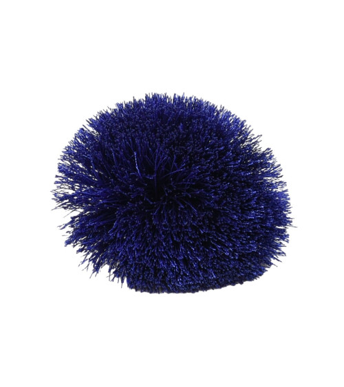 Fluffly Blumenbrosche 7cm blau