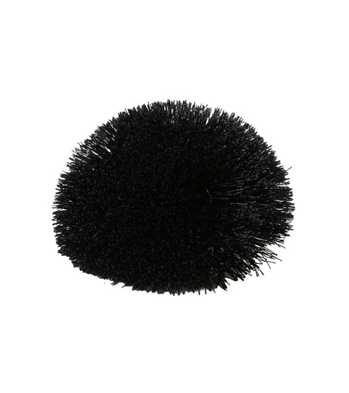 Fluffly Blumenbrosche 7cm schwarz