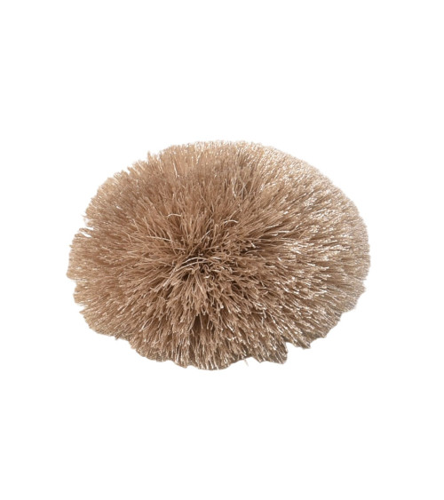 Fluffly Blumenbrosche 7cm beige