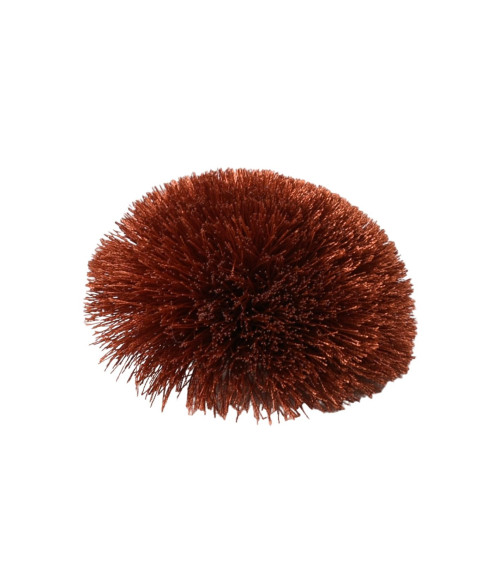 Fluffly Blumenbrosche 7cm rostorange