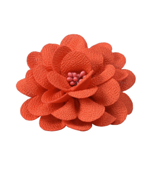 8.5cm orange flower brooch