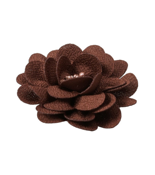 8.5cm brown flower brooch