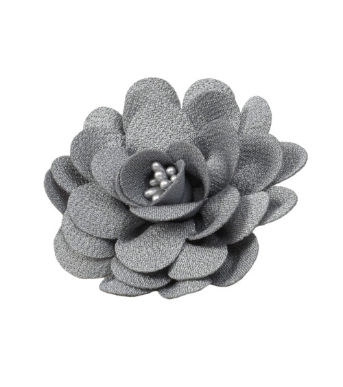 8.5cm grey flower brooch