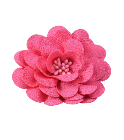 8.5cm neon pink flower brooch