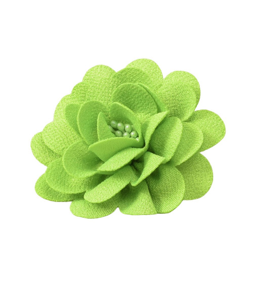 Blumenbrosche 8,5cm neongrün