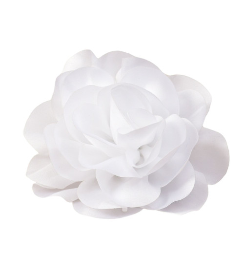 Broche de flores 11cm blanco