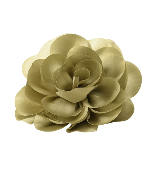 11cm khaki green flower brooch