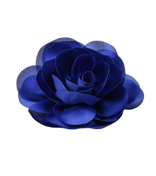 Blumenbrosche 11cm blau