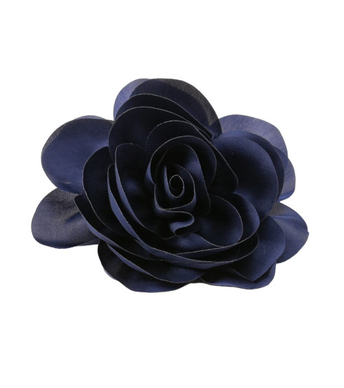 11cm navy blue flower brooch