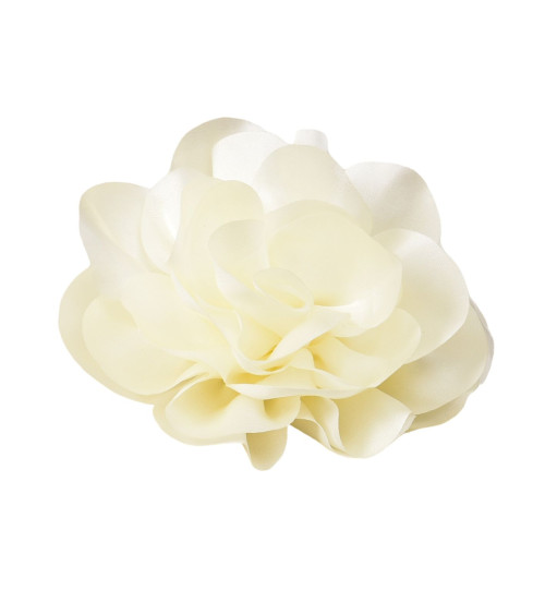 Flower brooch 11cm ivory