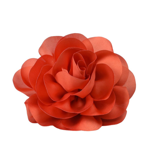 11cm orange flower brooch