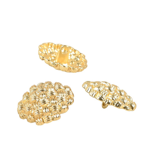 Set of 6 gold buttons 22mm