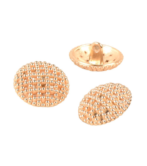 Set of 6 gold buttons 18mm