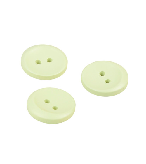 Set of 6 2-hole round petrol blue buttons 17mm