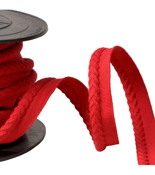 20m reel of piping/excess cord herringbone diameter 6mm red