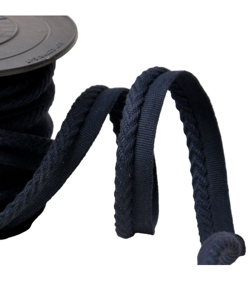 20m reel of piping/excess cord herringbone diameter 6mm navy blue