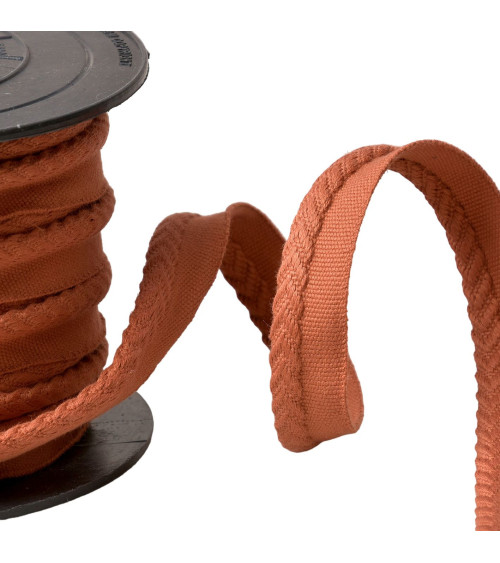 20m reel of piping/excess cord herringbone diameter 6mm rust