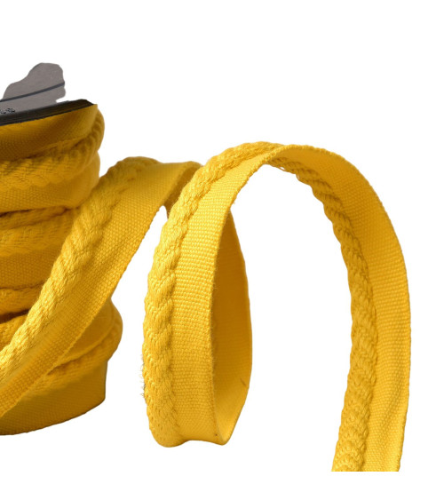 20m reel of piping/excess cord herringbone diameter 6mm yellow gold