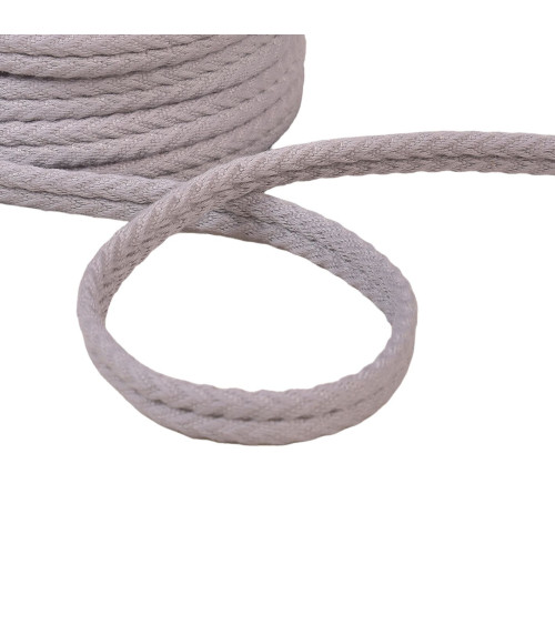 20m reel double herringbone cord 10mm medium gray