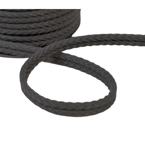 20m reel double herringbone cord 10mm gray black