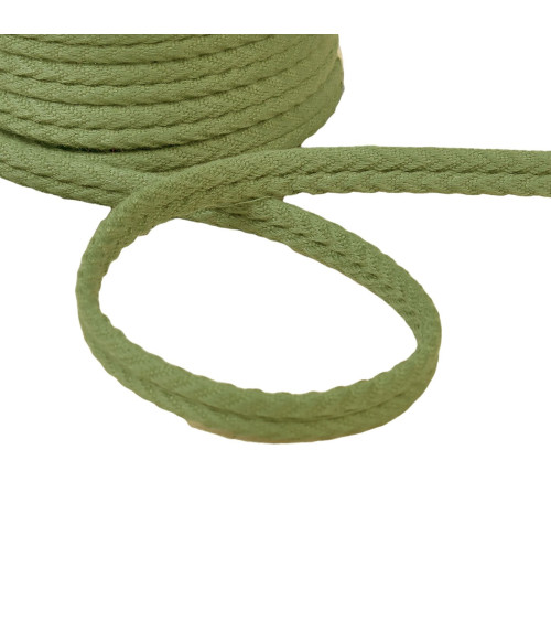 Spool of 20m double herringbone cord 10mm khaki green