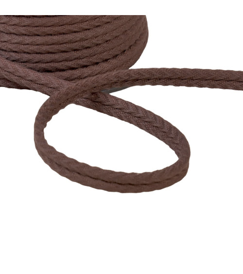 20m reel double herringbone cord 10mm dark brown