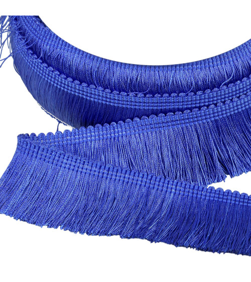 Spool of 15m thick fringe 45mm royal blue