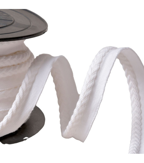 Piping/exceeding herringbone cord diameter 6mm per meter white