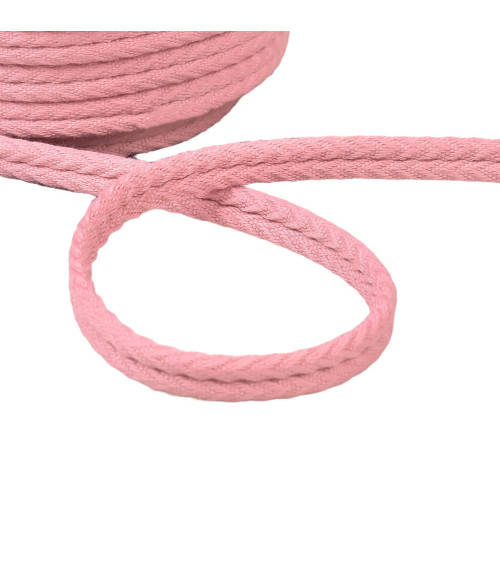 Double herringbone cord 10mm old pink by the meter