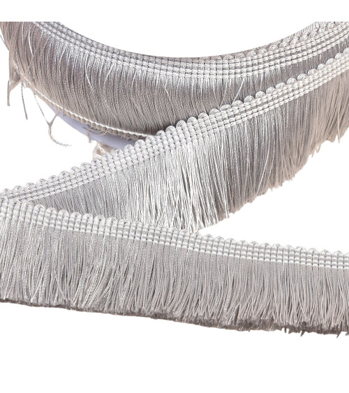 Thick fringe 45mm light grey per meter