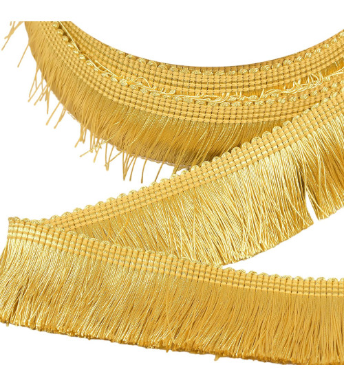 Thick fringe 45mm gold per meter