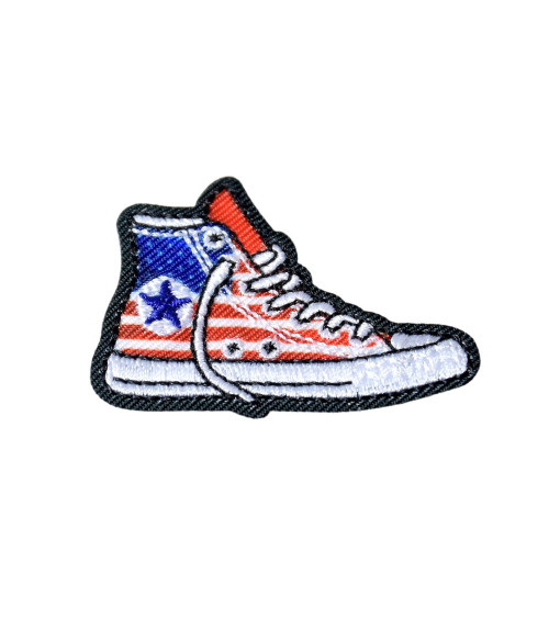 Iron-on badge for USA flag sneakers 4.3cm x 3.1cm