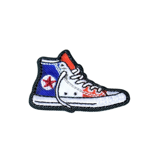 Aufnäher zum Aufbügeln für Sneakers mit französischen Flaggen, 4,3 cm x 3,1 cm