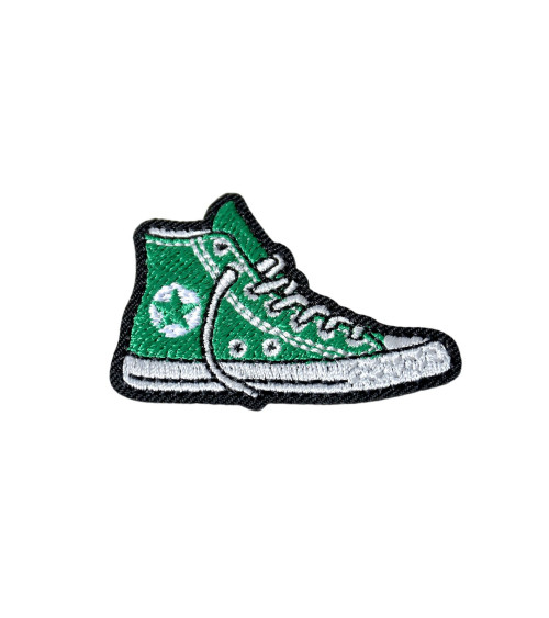 Green color sneakers iron-on badge 4.3cm x 3.1cm