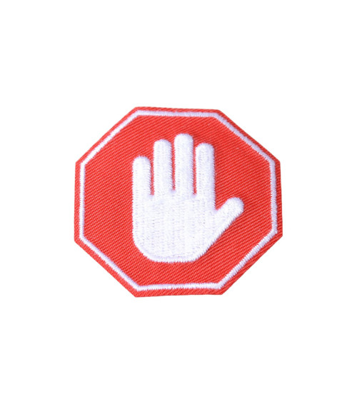 Stop sign iron-on badge 0cm x 0cm