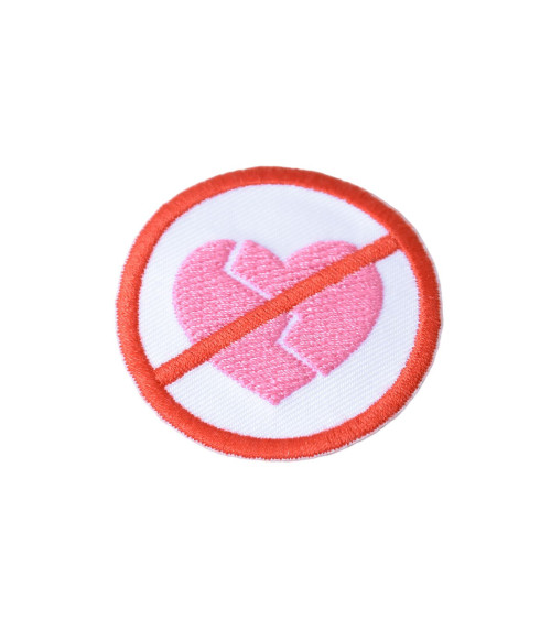 Iron-on heart panel badge 0cm x 0cm