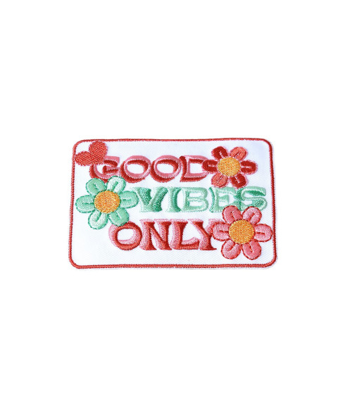 Thermocollant „Good Vibes“ aus den 70ern, nur 7,9 cm x 5,3 cm