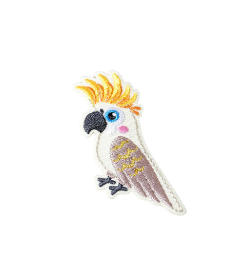 Exotic birds hoopoe iron-on patch 5.3cm x 4.8cm