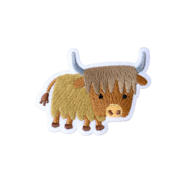 Ecusson thermocollant petits animaux mignons bison 3cm x 3,6cm