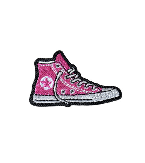 Set mit 3 rosa Sneaker-Aufnähern zum Aufbügeln, 4,3 cm x 3,1 cm