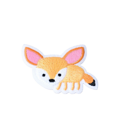 Set of 3 iron-on patches cute little fox animals 3cm x 3cm