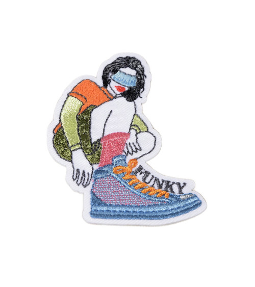 Funky swag iron-on patch 5.5cm x 5cm