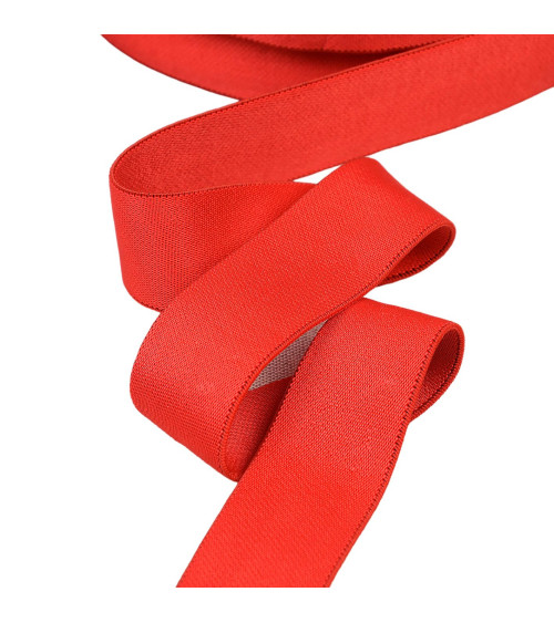 20m reel of ultra soft red microfiber elastic