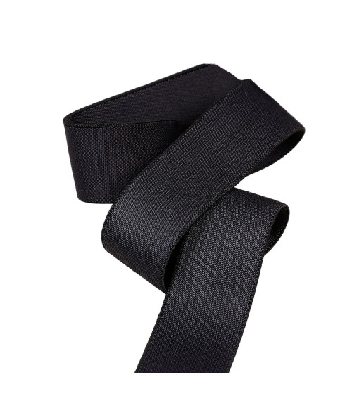 20m reel of ultra soft black microfiber elastic