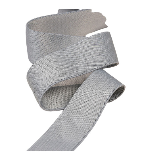 20m reel of ultra soft light gray microfiber elastic