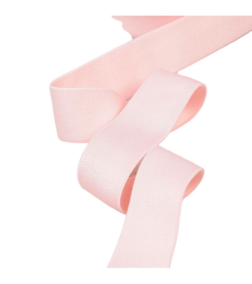 20m reel of ultra soft light pink microfiber elastic