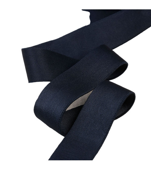 Ultra soft navy blue microfiber elastic by the meter