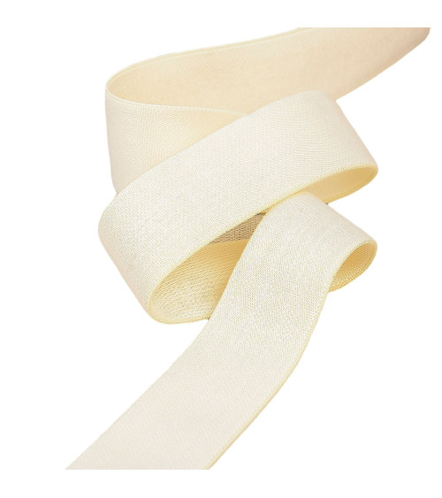 Ultra soft ecru microfiber elastic by the meter