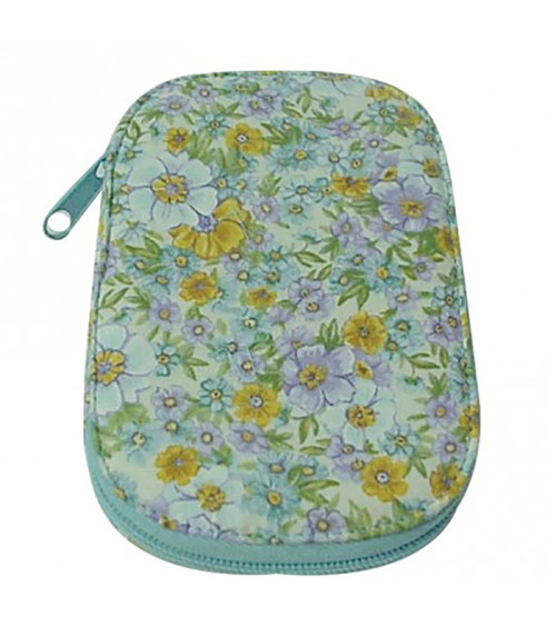 Bolsa de costura 16x12cm liberty vintage azul