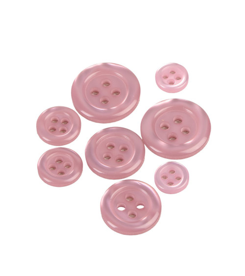 Round button 4 holes purple mauve